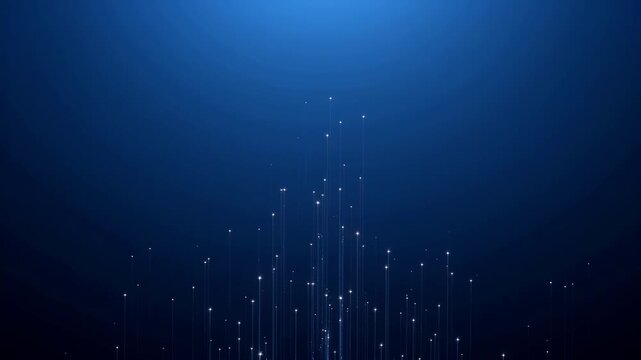 Tech dark blue background with subtle vertical digital light lines fading upwards