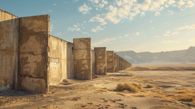 Canon EOS R5 captures abandoned desert concrete walls with sand and shadows
