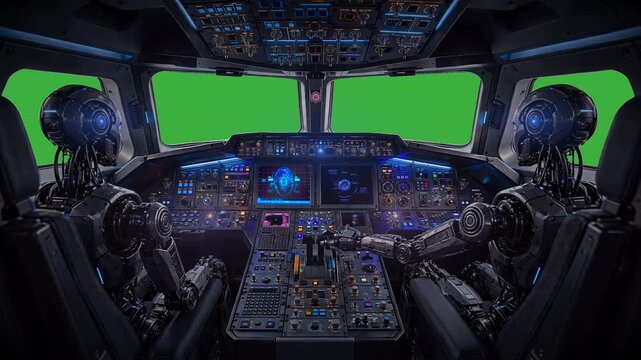 Robotic vehicle interior green screen