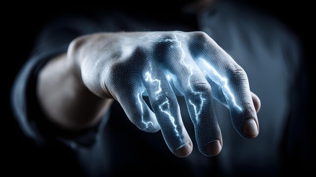 of creativity visualized as abstract hand drawn light forms