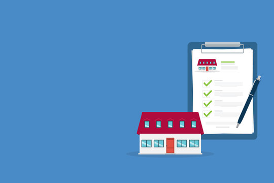 Home Sale and Property Listing Preparation Checklist Vector Illustration
