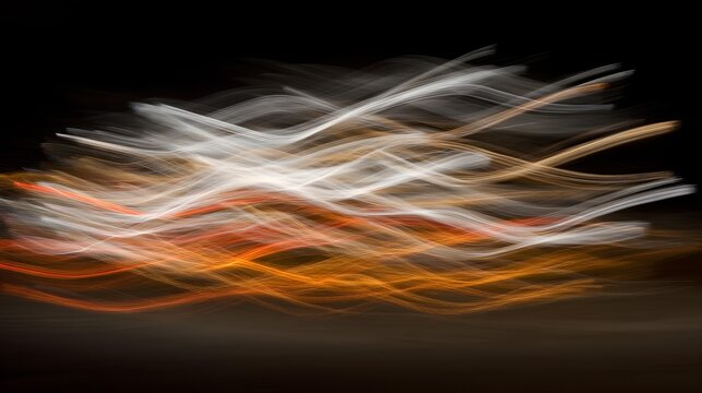 of creativity visualized as abstract hand drawn light forms