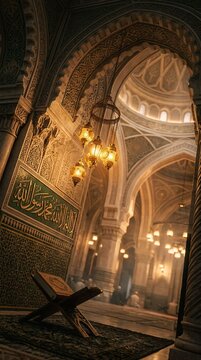 inside the Muslim mosque 
