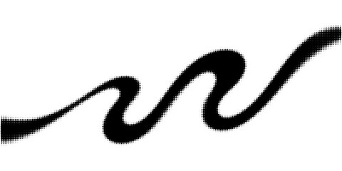 Obraz premium Abstract black flowing ribbon wave with soft blur and smooth curves, monochrome dynamic line design on white background for modern posters, banners, branding and graphic layouts