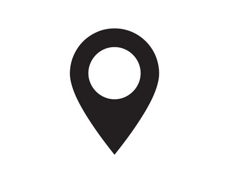 Location pin icon representing map marker gps navigation destination point with destination sign place marker pointer icon geo tag address icon