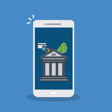 Digital Bank Services and Financial Management on Smartphone
