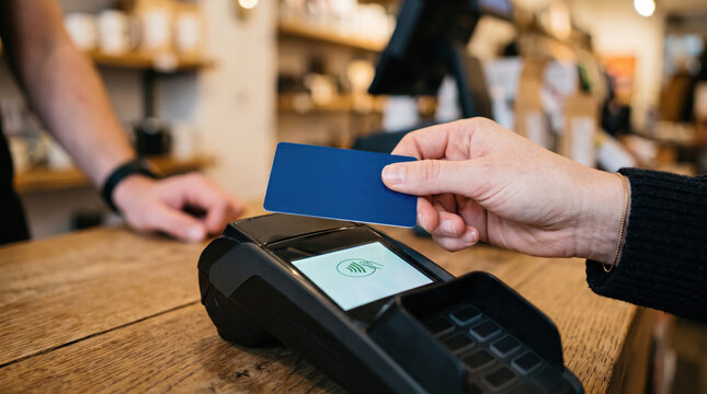 Card payment at an electronic terminal, representing consumption and the digital economy.