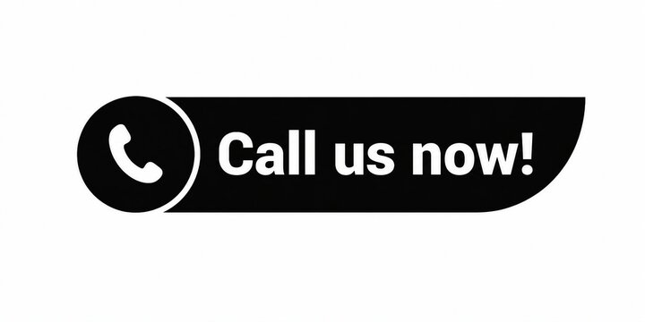 Modern call now button with phone icon and bold text