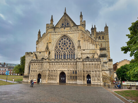 Exeter Cathedral West Front Gothic Architecture, Devon, England