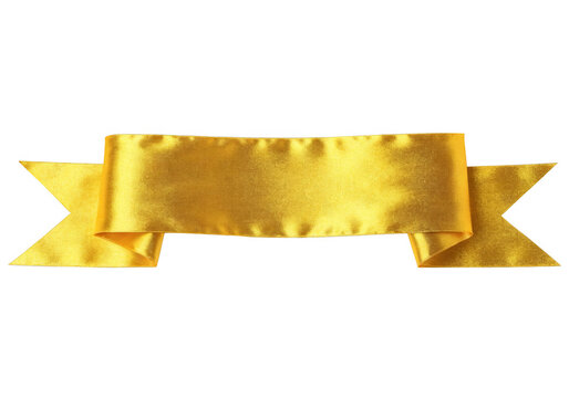 Horizontal award ribbon banner isolated on a transparent background.