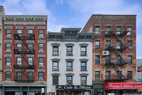 Colorful old buildings in the Lower East Side area of Manhattan
