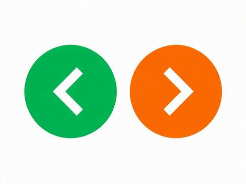 Simple flat arrow icons showing back and next navigation direction