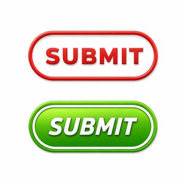 Modern submit button in red and green capsule style