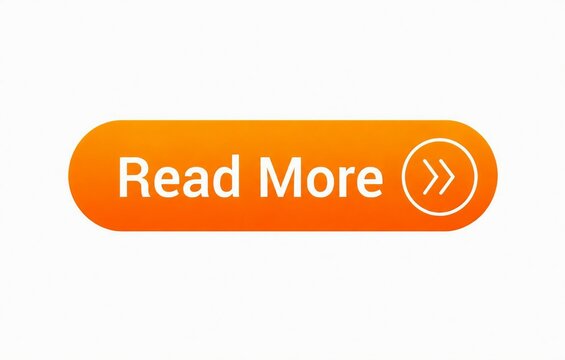 Modern orange read more button with arrow icon
