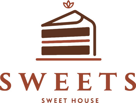 Sweets shop logo, cake logo, baking logo 