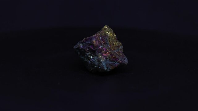 chalcopyrite mineral from Mexico with black background