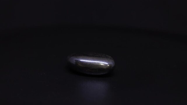 hematite mineral from Brazil with black background