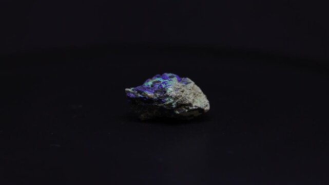azurite mineral from Arizona (USA) with black background