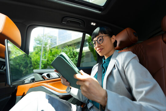 Reading a Book in Car