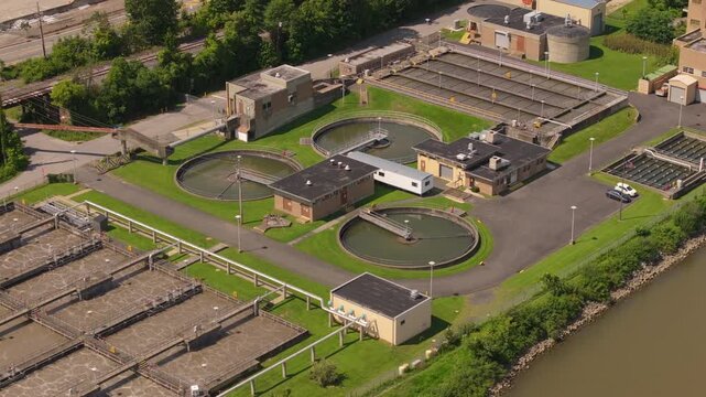 Sewage and water treatment plant in Newburgh New York