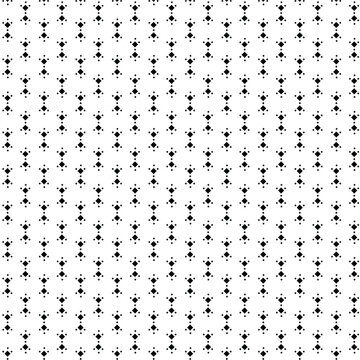 Seamless geometric black and white cross pattern background minimal monochrome vector illustration abstract line dot texture ornament wallpaper print fabric decorative wrapping paper textile design