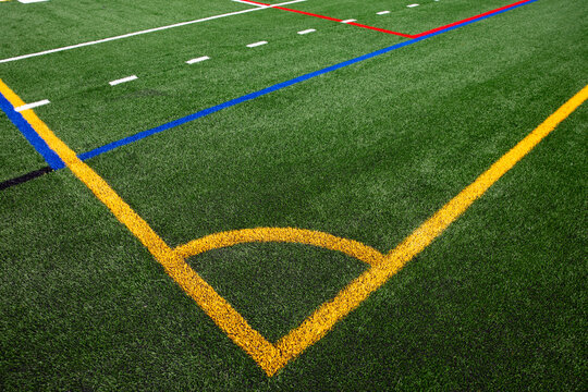  Artificial Turf soccer football  Field net with lines 