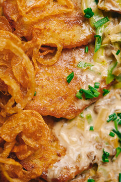 Macro shoot of Deruny - Ukrainian Potato Pancakes