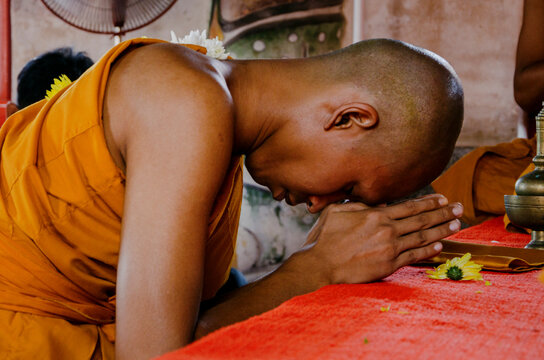 Thai Theravada Buddhist Ordination Ceremony