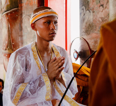 Thai Theravada Buddhist Ordination Ceremony