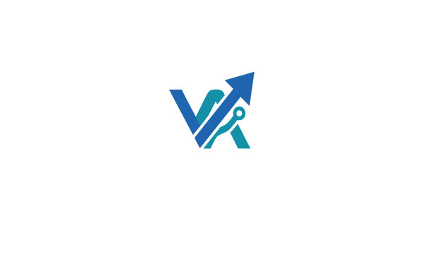 Blue Technology Analytics and Business Growth Logo