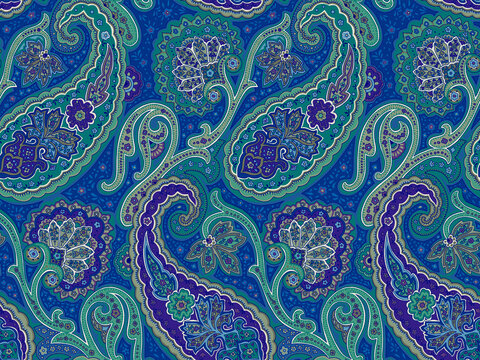 seamless pattern with paisley