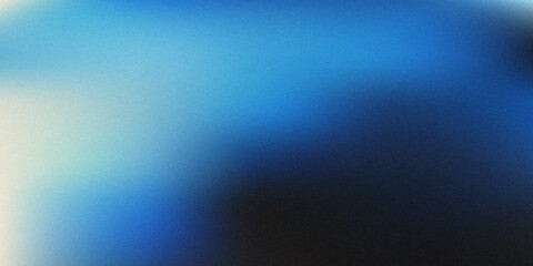 Fototapeta premium Blue abstract gradient background with grainy noise texture