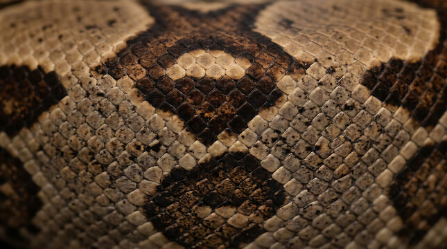 Tan Brown Black Snake Skin Texture Pattern Scale Closeup
