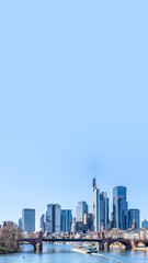 Naklejka premium Skyline, Frankfurt am Main, Hessen, Deutschland 