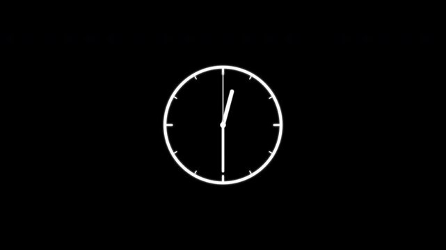 Fast Spinning Clock Animation Showing Time Passing Quickly