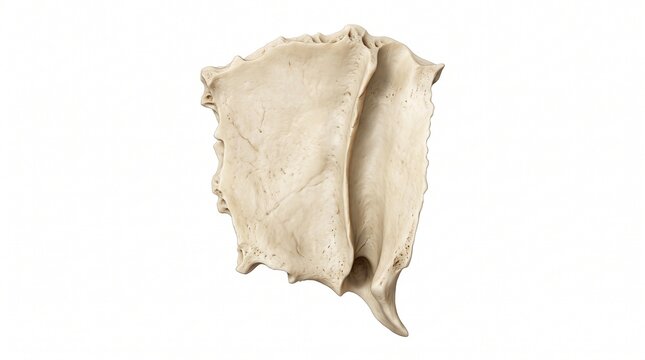 Parietal cranial bone plate is displayed with medical accuracy on a white background.