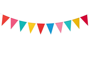 Obraz premium Festive colorful pennant banner