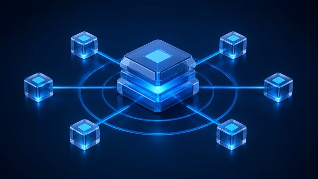 Decentralized Network Architecture with Central Database Server and Connected Distributed Nodes