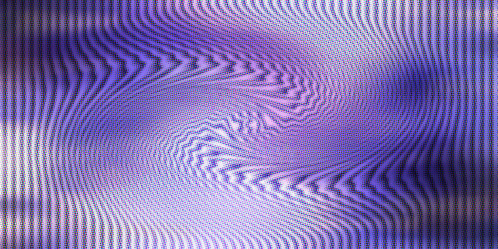 Abstract purple and blue wavy pattern with pixelation for creative backgrounds and design.