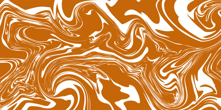 Swirl Caramel Pattern. Vector Splash Caramel Sauce Background. Swirl Peanut Butter Texture. Toffee and Milk Pattern. Liquid Chocolate Bg