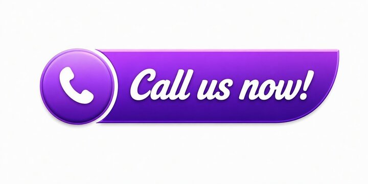 Modern purple call now button with phone icon