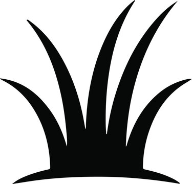 Cad tree lines Vector Grass Blades Silhouette. Black Plant Leaf Vector Icon. Nature Element Design. Minimalist Flora Graphic. Dark Greenery Outline. Outdoor Landscape Motif. vactor