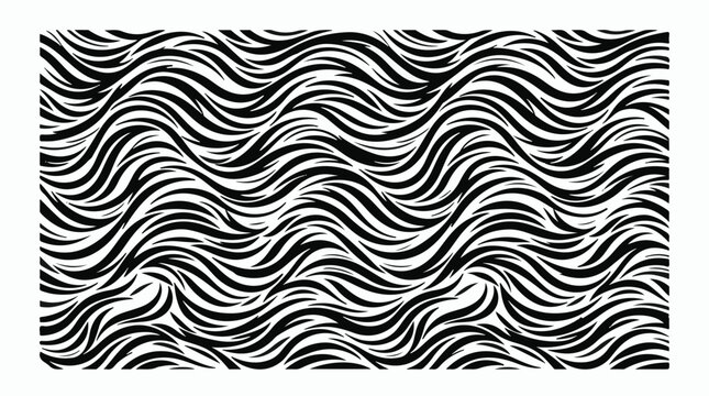 Cad tree lines Wavy Zebra Pattern. Black and White Animal Stripes. Organic Flowing Lines. Seamless Texture. Stylish Swirl Background. Vector Illustration Graphic. vactor