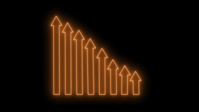 Glowing Corporate Performance Growth Animation with Modern Business Statistics