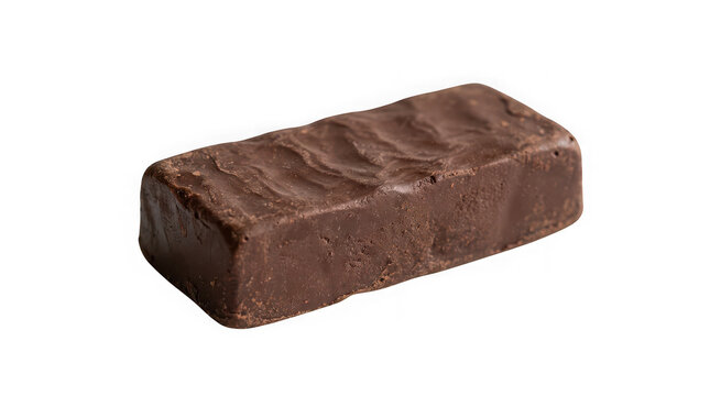 Rich dark chocolate bar with smooth texture and natural sheen isolated isolated on transparent background