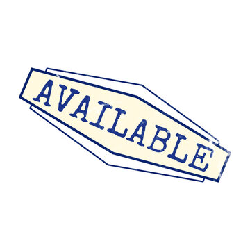 Hand drawn available label stamp vector