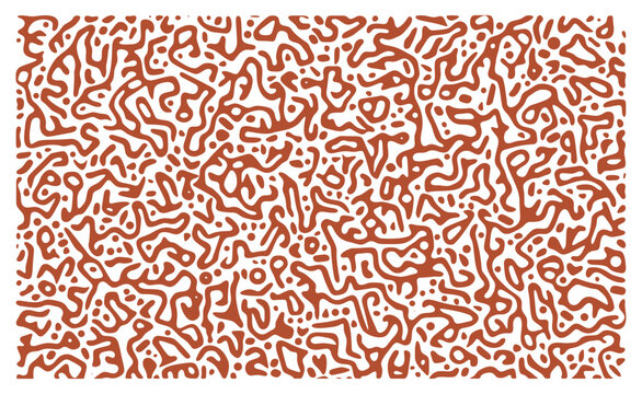 Organic coral seamless pattern terracotta rust vintage organic maze texture background