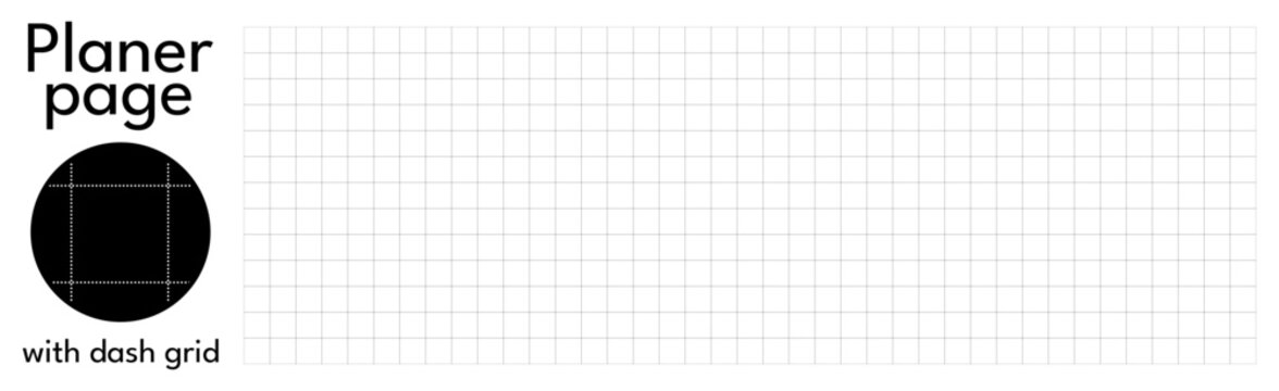 Dash grid paper Dotted graph paper pattern Bg with dotted grid lines Backdrop for bullet journal and notes Vector repeating workbook paper