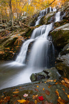 cascading water, shenandoah national park