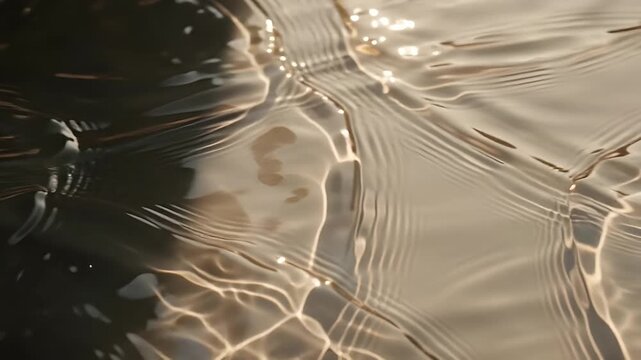 Abstract Sunlight Reflection and Water Ripples with Liquid Texture